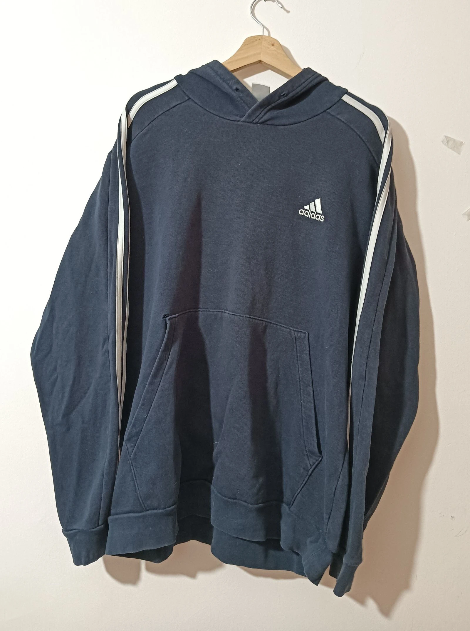 ADIDAS Hoodie Navy Blue size L, men